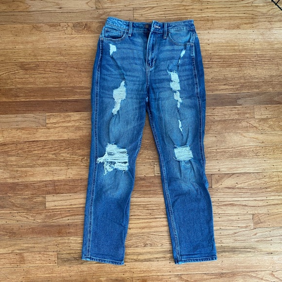 Hollister Jeans Hollister Distressed Ultra High Rise Mom Jeans Poshmark